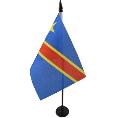 AZ FLAG Drapeau De Table République Démocratique du Congo 15x10 cm Mini Drapeau Congolais De Bureau 100% Polyester Avec Hampe De 25cm Et Socle En Plastique Noir - Publicité AZ FLAG Drapeau De Table République Démocratique du Congo 15x10 cm Mini Drapeau Congolais De Bureau 100% Polyester Avec Hampe De 25cm Et Socle En Plastique Noir - Publicité