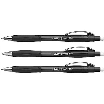 BIC Lot de 3 Portemines Velocity Pro grip bout gomme mine 0,7 mm - Publicité BIC Lot de 3 Portemines Velocity Pro grip bout gomme mine 0,7 mm - Publicité