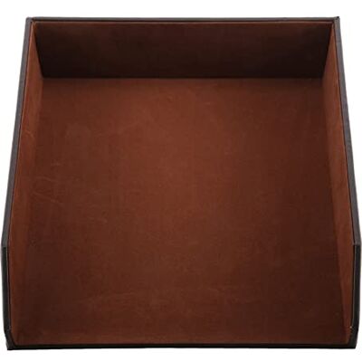 RUSWEST Plateau À Lettres de en Cuir PU, Organisateur de Bureau pour Documents, Support de Plateau de Documents de Bureau Empilable (Marron) - Publicité RUSWEST Plateau À Lettres de en Cuir PU, Organisateur de Bureau pour Documents, Support de Plateau de Documents de Bureau Empilable (Marron) - Publicité