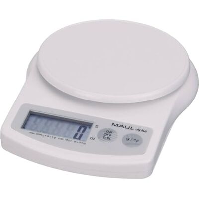 MAUL Pèse lettres alpha 1645002 Alimentations par piles corps en matière plastique capacité 5000 g blanc 1 pcs - Publicité MAUL Pèse lettres alpha 1645002 Alimentations par piles corps en matière plastique capacité 5000 g blanc 1 pcs - Publicité