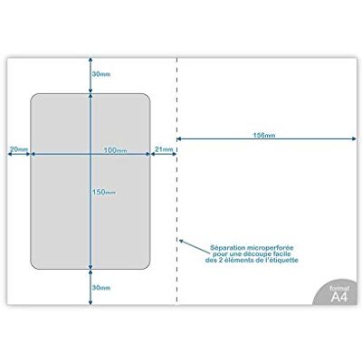 UNIVERS GRAPHIQUE Lot de 250 Planches A4 avec étiquette COLISSIMO 150 x 100 mm intégrée + micro perforation de détachage petit modèle pour colis poste en ligne (250) - Publicité UNIVERS GRAPHIQUE Lot de 250 Planches A4 avec étiquette COLISSIMO 150 x 100 mm intégrée + micro perforation de détachage petit modèle pour colis poste en ligne (250) - Publicité