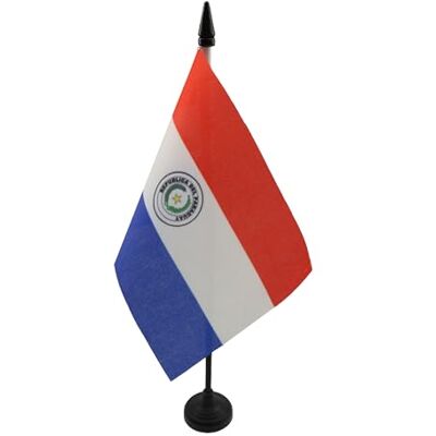 AZ FLAG Drapeau De Table Paraguay 15x10 cm Mini Drapeau Paraguayen De Bureau 100% Polyester Avec Hampe De 25cm Et Socle En Plastique Noir - Publicité AZ FLAG Drapeau De Table Paraguay 15x10 cm Mini Drapeau Paraguayen De Bureau 100% Polyester Avec Hampe De 25cm Et Socle En Plastique Noir - Publicité