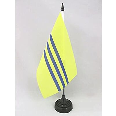 AZ FLAG Drapeau De Table République de Cochinchine 1946-1954 21x14 cm Petit Drapeau De L'Ancien Vietnam De Bureau 100% Polyester Avec Hampe De 25cm Et Socle En Plastique Noir - Publicité AZ FLAG Drapeau De Table République de Cochinchine 1946-1954 21x14 cm Petit Drapeau De L'Ancien Vietnam De Bureau 100% Polyester Avec Hampe De 25cm Et Socle En Plastique Noir - Publicité