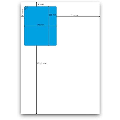 UNIVERS GRAPHIQUE Feuille avec Etiquette Intégrée, Feuille A4 avec Etiquette Autocollante Détachable Incorporée, colle permanente, 90 x 115 mm lot de 1000 - Publicité UNIVERS GRAPHIQUE Feuille avec Etiquette Intégrée, Feuille A4 avec Etiquette Autocollante Détachable Incorporée, colle permanente, 90 x 115 mm lot de 1000 - Publicité