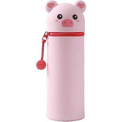 i-TOTAL Cochon Rose Silicone Étui à Crayons Extensible - Étui - Publicité i-TOTAL Cochon Rose Silicone Étui à Crayons Extensible - Étui - Publicité
