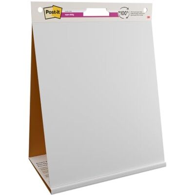 Post-It Super Sticky Chevalet de Table, 20 Feuilles (58,4 cm x 50,8 cm) Papier 100% Recyclé Bloc Paperboard Auto-Adhésif pour Brainstorming, Planification et Présentations - Publicité Post-It Super Sticky Chevalet de Table, 20 Feuilles (58,4 cm x 50,8 cm) Papier 100% Recyclé Bloc Paperboard Auto-Adhésif pour Brainstorming, Planification et Présentations - Publicité