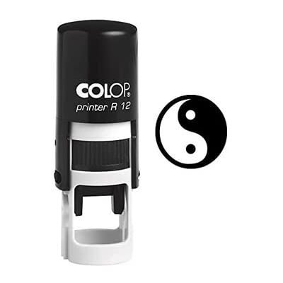 Printtoo YIN YANG Timbre auto-encrage Mini Rubber ronde enseignants décoratifs Timbres 12mm - Publicité Printtoo YIN YANG Timbre auto-encrage Mini Rubber ronde enseignants décoratifs Timbres 12mm - Publicité