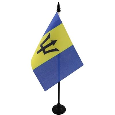AZ FLAG Drapeau De Table Barbade 15x10 cm Mini Drapeau Barbadien De Bureau 100% Polyester Avec Hampe De 25cm Et Socle En Plastique Noir - Publicité AZ FLAG Drapeau De Table Barbade 15x10 cm Mini Drapeau Barbadien De Bureau 100% Polyester Avec Hampe De 25cm Et Socle En Plastique Noir - Publicité