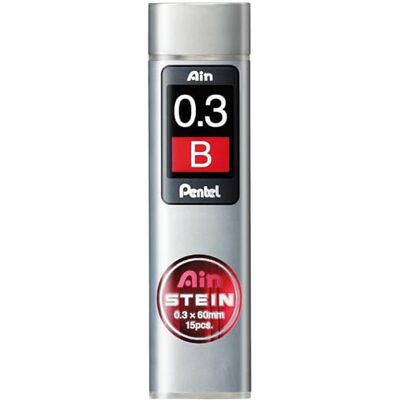 Pentel C273-B Lot de 12 Etuis de 15 mines 0,3mm B pour porte-mines - Publicité Pentel C273-B Lot de 12 Etuis de 15 mines 0,3mm B pour porte-mines - Publicité