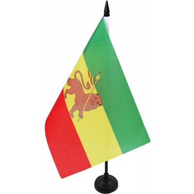 AZ FLAG Drapeau De Table Ethiopie avec Lion 21x14 cm Petit Drapeau Éthiopien De Bureau 100% Polyester Avec Hampe De 25cm Et Socle En Plastique Noir - Publicité AZ FLAG Drapeau De Table Ethiopie avec Lion 21x14 cm Petit Drapeau Éthiopien De Bureau 100% Polyester Avec Hampe De 25cm Et Socle En Plastique Noir - Publicité