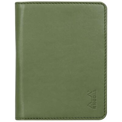 Rhodia 211003C Livret Porte-Bloc et Porte-Documents N°11 Sauge pour Bloc-Notes ou Carnets de Format A7 (7,4x10,5 cm) Simili Cuir Italien Premium Collection - Publicité Rhodia 211003C Livret Porte-Bloc et Porte-Documents N°11 Sauge pour Bloc-Notes ou Carnets de Format A7 (7,4x10,5 cm) Simili Cuir Italien Premium Collection - Publicité