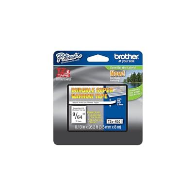 Brother TZe N201 Bande Non plastifiée Noir sur Blanc Rouleau (0,35 cm x 8 m) 1 Rouleau(x) pour P-Touch GL-H100, PT-D200, D400, D600, E300, E550, H100, H101, H300, H500, H75, P700, P750 - Publicité Brother TZe N201 Bande Non plastifiée Noir sur Blanc Rouleau (0,35 cm x 8 m) 1 Rouleau(x) pour P-Touch GL-H100, PT-D200, D400, D600, E300, E550, H100, H101, H300, H500, H75, P700, P750 - Publicité