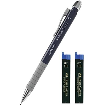 Faber-Castell Porte-mine Apollo Mines de rechange 0,7 mm Bleu foncé - Publicité Faber-Castell Porte-mine Apollo Mines de rechange 0,7 mm Bleu foncé - Publicité