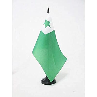 AZ FLAG Drapeau de table Esperanto 21x14cm PETIT Drapeaux DE BUREAU de la langue internationale 14 x 21 cm - Publicité AZ FLAG Drapeau de table Esperanto 21x14cm PETIT Drapeaux DE BUREAU de la langue internationale 14 x 21 cm - Publicité