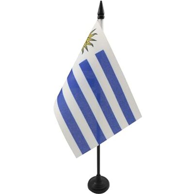 AZ FLAG Drapeau De Table Uruguay 15x10 cm Mini Drapeau Uruguayen De Bureau 100% Polyester Avec Hampe De 25cm Et Socle En Plastique Noir - Publicité AZ FLAG Drapeau De Table Uruguay 15x10 cm Mini Drapeau Uruguayen De Bureau 100% Polyester Avec Hampe De 25cm Et Socle En Plastique Noir - Publicité