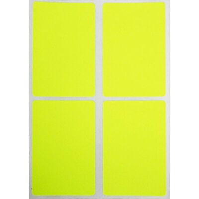 Royal Green Gommettes Étiquettes Autocollantes Rectangulaires Jaune Fluo Environ 7,5cm x 5cm (75mm x 50mm) 15 Feuilles Paquet de 60 - Publicité Royal Green Gommettes Étiquettes Autocollantes Rectangulaires Jaune Fluo Environ 7,5cm x 5cm (75mm x 50mm) 15 Feuilles Paquet de 60 - Publicité