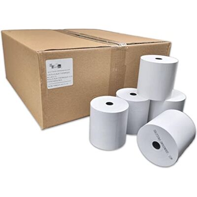UNIVERS GRAPHIQUE Bobine de 50 rouleaux papier Thermique, 80 x 80 x 12 mm ticket de caisse, pour imprimante de tickets de caisse enregistreuse papier blanc haute qualité UGR03 TVA déductible - Publicité UNIVERS GRAPHIQUE Bobine de 50 rouleaux papier Thermique, 80 x 80 x 12 mm ticket de caisse, pour imprimante de tickets de caisse enregistreuse papier blanc haute qualité UGR03 TVA déductible - Publicité