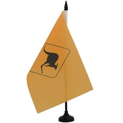 AZ FLAG Drapeau De Table Signe de croisement kangourou 21x14 cm Petit Drapeau Kangaroo Sign De Bureau 100% Polyester Avec Hampe De 25cm Et Socle En Plastique Noir - Publicité AZ FLAG Drapeau De Table Signe de croisement kangourou 21x14 cm Petit Drapeau Kangaroo Sign De Bureau 100% Polyester Avec Hampe De 25cm Et Socle En Plastique Noir - Publicité