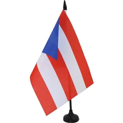 AZ FLAG Drapeau De Table Porto Rico 21x14 cm Petit Drapeau Portoricain De Bureau 100% Polyester Avec Hampe De 25cm Et Socle En Plastique Noir - Publicité AZ FLAG Drapeau De Table Porto Rico 21x14 cm Petit Drapeau Portoricain De Bureau 100% Polyester Avec Hampe De 25cm Et Socle En Plastique Noir - Publicité