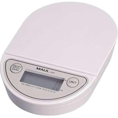 MAUL Pèse-lettres électronique oval 1622002 alimentation par pile capacité 2000 g - Publicité MAUL Pèse-lettres électronique oval 1622002 alimentation par pile capacité 2000 g - Publicité