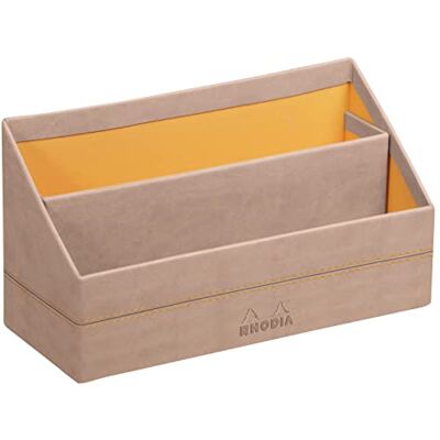 Rhodia 194607C Porte-Courrier Touche de Rose 25 x 10 x 14 cm Piqûres Sellier Orange Extérieur Simili Cuir Collection Home Office rama Organisation de Bureau & Rangement Design - Publicité Rhodia 194607C Porte-Courrier Touche de Rose 25 x 10 x 14 cm Piqûres Sellier Orange Extérieur Simili Cuir Collection Home Office rama Organisation de Bureau & Rangement Design - Publicité