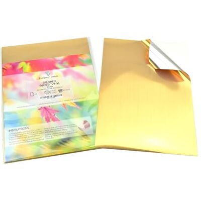 EVG Evergreen Goods Lot de 10 étiquettes autocollantes A4 en vinyle imprimable à jet d'encre et laser Papier imperméable idéal pour créer des autocollants, cadeaux de Noël et occasions Doré brossé - Publicité EVG Evergreen Goods Lot de 10 étiquettes autocollantes A4 en vinyle imprimable à jet d'encre et laser Papier imperméable idéal pour créer des autocollants, cadeaux de Noël et occasions Doré brossé - Publicité