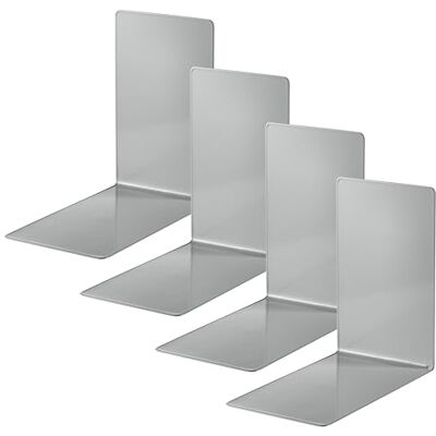 ALCO -Albert Serre-livres en métal gris, 4 pièces 14 x 14 x 8,5 cm, porte-livres pour livres, classeurs et magazines - Publicité ALCO -Albert Serre-livres en métal gris, 4 pièces 14 x 14 x 8,5 cm, porte-livres pour livres, classeurs et magazines - Publicité
