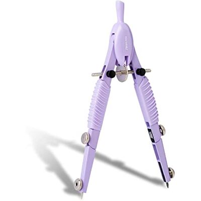 Aristo AR55822 Topline Mat Series Compas à réglage rapide (cercles jusqu'à 370 mm de diamètre, mines de rechange, branches en zinc moulé sous pression) Lavande douce - Publicité Aristo AR55822 Topline Mat Series Compas à réglage rapide (cercles jusqu'à 370 mm de diamètre, mines de rechange, branches en zinc moulé sous pression) Lavande douce - Publicité