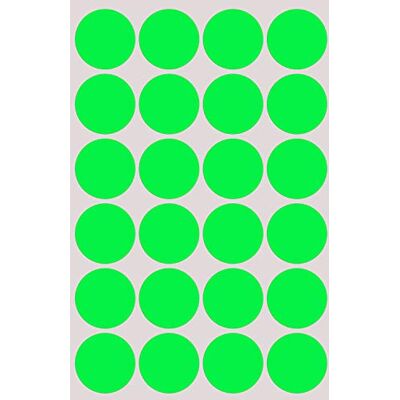Royal Green Gommettes Étiquettes Autocollantes Rondes Vert Fluo 2.5 cm (25 mm) Paquet de 360 - Publicité Royal Green Gommettes Étiquettes Autocollantes Rondes Vert Fluo 2.5 cm (25 mm) Paquet de 360 - Publicité