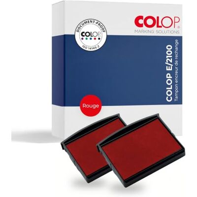 COLOP E/2100 Pack de 2 Recharges pré encrée pour Classic 2100 Rouge - Publicité COLOP E/2100 Pack de 2 Recharges pré encrée pour Classic 2100 Rouge - Publicité
