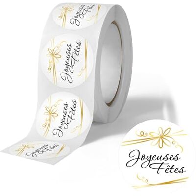 Avery 500 étiquettes Joyeuses Fêtes Rondes Autocollantes en rouleau Ø 35 mm Joyeuses Fêtes 1 rouleau de 500 Stickers pour personnaliser les cadeaux - Publicité Avery 500 étiquettes Joyeuses Fêtes Rondes Autocollantes en rouleau Ø 35 mm Joyeuses Fêtes 1 rouleau de 500 Stickers pour personnaliser les cadeaux - Publicité