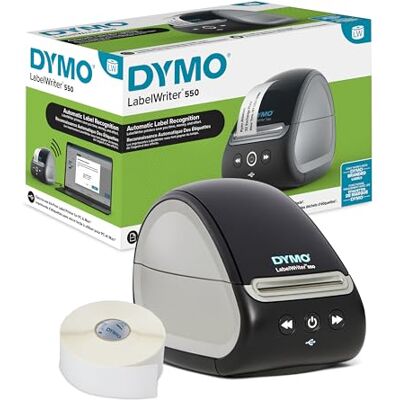 Dymo Série LabelWriter 550 : compatibilité d'étiquettes de Marque , Reconnaissance Automatique, Impression à Faible déchet et Emballage sans Plastique - Publicité Dymo Série LabelWriter 550 : compatibilité d'étiquettes de Marque , Reconnaissance Automatique, Impression à Faible déchet et Emballage sans Plastique - Publicité