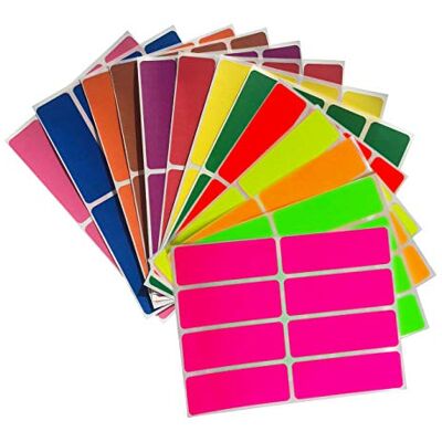 Royal Green Gommettes Étiquettes Autocollantes Rectangulaires Combinaison De 13 Couleurs Environ 7,5 cm x 2,5 cm (75mm x 25mm) 13 Feuilles Paquet de 104 - Publicité Royal Green Gommettes Étiquettes Autocollantes Rectangulaires Combinaison De 13 Couleurs Environ 7,5 cm x 2,5 cm (75mm x 25mm) 13 Feuilles Paquet de 104 - Publicité