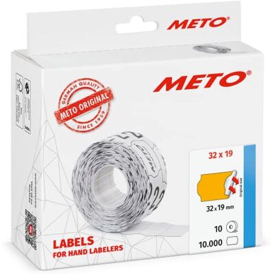 METO 30007363 - Étiquettes de prix - 32x19 mm, Orange, 10 000 pcs - Publicité METO 30007363 - Étiquettes de prix - 32x19 mm, Orange, 10 000 pcs - Publicité