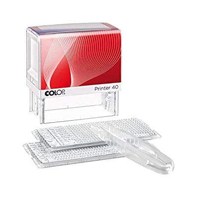 COLOP Tampon 40/2 Set 6 lignes à fabriquer soi-même, y compris 2 jeux de caractères et une pincette 100910 - Publicité COLOP Tampon 40/2 Set 6 lignes à fabriquer soi-même, y compris 2 jeux de caractères et une pincette 100910 - Publicité