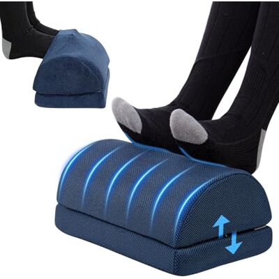 Todeco Repose-pieds Réglable sous Bureau, Ergonomique pour Hauteur Ajustable, Mousse à Mémoire de Forme avec un Fond non Glissable Housse Lavable, Voyages(Bleu marine) - Publicité Todeco Repose-pieds Réglable sous Bureau, Ergonomique pour Hauteur Ajustable, Mousse à Mémoire de Forme avec un Fond non Glissable Housse Lavable, Voyages(Bleu marine) - Publicité