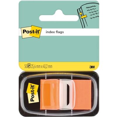 Post-It Marque-Pages, Moyen, Orange, 50 Marque-Pages, 25.4 mm x 43.2 mm Pour Marquer, Surligner ou Codifier des Informations - Publicité Post-It Marque-Pages, Moyen, Orange, 50 Marque-Pages, 25.4 mm x 43.2 mm Pour Marquer, Surligner ou Codifier des Informations - Publicité