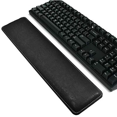 MAIDERN Repose-poignets en cuir PU pour clavier 41.5x9.5cm pouces Taille normale Confort apaisant et durable pour taper facilement et soulager la douleur au poignet (Noir) - Publicité MAIDERN Repose-poignets en cuir PU pour clavier 41.5x9.5cm pouces Taille normale Confort apaisant et durable pour taper facilement et soulager la douleur au poignet (Noir) - Publicité