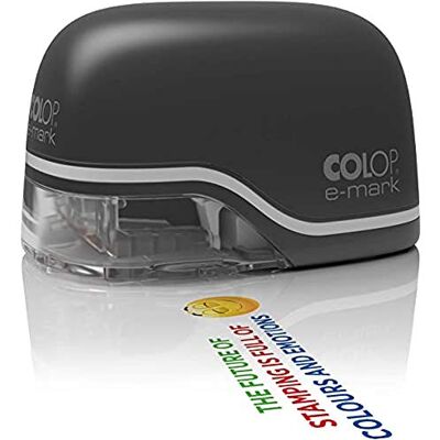 COLOP e-mark 600 dpi Noir Portable Mobile Main Imprimante (600 mAh Li-Ion Batterie, USB/Wi-Fi) pour Multicolore Impression 1 Pièce - Publicité COLOP e-mark 600 dpi Noir Portable Mobile Main Imprimante (600 mAh Li-Ion Batterie, USB/Wi-Fi) pour Multicolore Impression 1 Pièce - Publicité