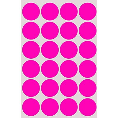 Royal Green Gommettes Étiquettes Autocollantes Rondes Rose Fluo 2.5 cm (25 mm) Paquet de 360 - Publicité Royal Green Gommettes Étiquettes Autocollantes Rondes Rose Fluo 2.5 cm (25 mm) Paquet de 360 - Publicité
