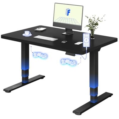 FLEXISPOT E5 Plus Bureau Assis Debout 120x80, Double Moteur, USB Plateau monobloc 25 mm, 3 Segments, charge 120 kg, anti-collision, 4 mémoires, garantie cadre 5 ans, Plateau Noir+Noir - Publicité FLEXISPOT E5 Plus Bureau Assis Debout 120x80, Double Moteur, USB Plateau monobloc 25 mm, 3 Segments, charge 120 kg, anti-collision, 4 mémoires, garantie cadre 5 ans, Plateau Noir+Noir - Publicité