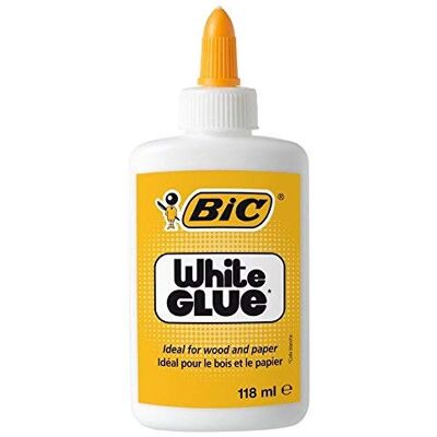 BIC 1 colle blanche 118 ml Idéal pour le bois et le papier - Publicité BIC 1 colle blanche 118 ml Idéal pour le bois et le papier - Publicité