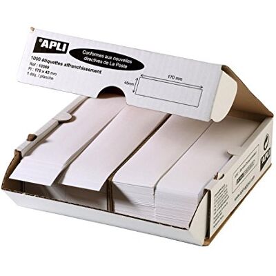 Apli Agipa Etiquette expédition d'affranchissement format 170 x 45 mm Blanc Boite de 1000 - Publicité Apli Agipa Etiquette expédition d'affranchissement format 170 x 45 mm Blanc Boite de 1000 - Publicité