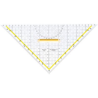 Aristo 1648 Set Square Triangle Equerre pour Dessin Technique Hot Stamped Plastique Transparent - Publicité Aristo 1648 Set Square Triangle Equerre pour Dessin Technique Hot Stamped Plastique Transparent - Publicité