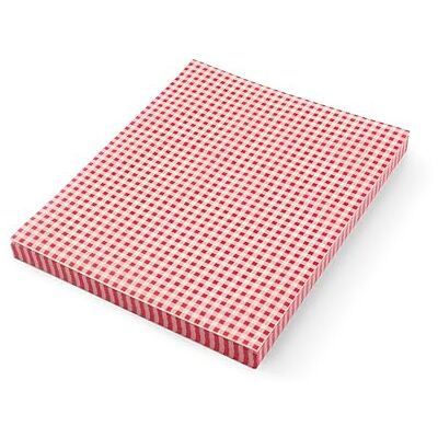 HENDI Papier alimentaire ingraissable, paquet de 500 feuilles, résistant à la graisse, papier paraffiné à carreaux rouges et blancs pour aliments et emballage, 250x350mm - Publicité HENDI Papier alimentaire ingraissable, paquet de 500 feuilles, résistant à la graisse, papier paraffiné à carreaux rouges et blancs pour aliments et emballage, 250x350mm - Publicité
