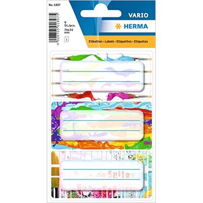 HERMA Lot de 9 étiquettes autocollantes pour livre 76 x 35 mm Pour l'école, les enfants, les filles, les garçons Multicolore - Publicité HERMA Lot de 9 étiquettes autocollantes pour livre 76 x 35 mm Pour l'école, les enfants, les filles, les garçons Multicolore - Publicité
