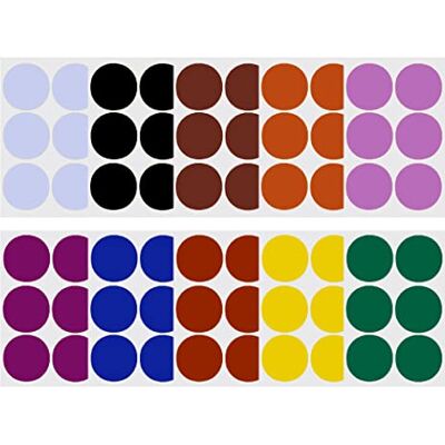 Royal Green Gommettes Étiquettes Autocollantes Rondes 10 Couleurs Environ 5cm (50mm) 12 Feuilles Paquet de 72 - Publicité Royal Green Gommettes Étiquettes Autocollantes Rondes 10 Couleurs Environ 5cm (50mm) 12 Feuilles Paquet de 72 - Publicité