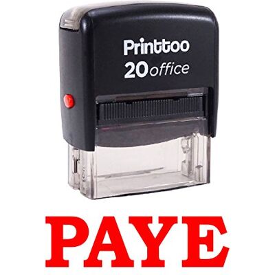 Printtoo personnalisé Stamp PAYE Self Encrage caoutchouc Bureau philatélique fixe-Rouge - Publicité Printtoo personnalisé Stamp PAYE Self Encrage caoutchouc Bureau philatélique fixe-Rouge - Publicité