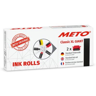 Meto Rouleaux encreurs pour étiqueteuse Classic XL Giant (2 unités, noir) - Publicité Meto Rouleaux encreurs pour étiqueteuse Classic XL Giant (2 unités, noir) - Publicité