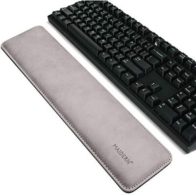MAIDERN Repose-Poignets Ergonomique pour Clavier avec Mousse à mémoire, 16,5 x 3,7 Pouces en Cuir PU Clavier de Jeu Garde-Poignets/Support de Coussin de Poignet pour Ordinateur (Gris fumée) - Publicité MAIDERN Repose-Poignets Ergonomique pour Clavier avec Mousse à mémoire, 16,5 x 3,7 Pouces en Cuir PU Clavier de Jeu Garde-Poignets/Support de Coussin de Poignet pour Ordinateur (Gris fumée) - Publicité